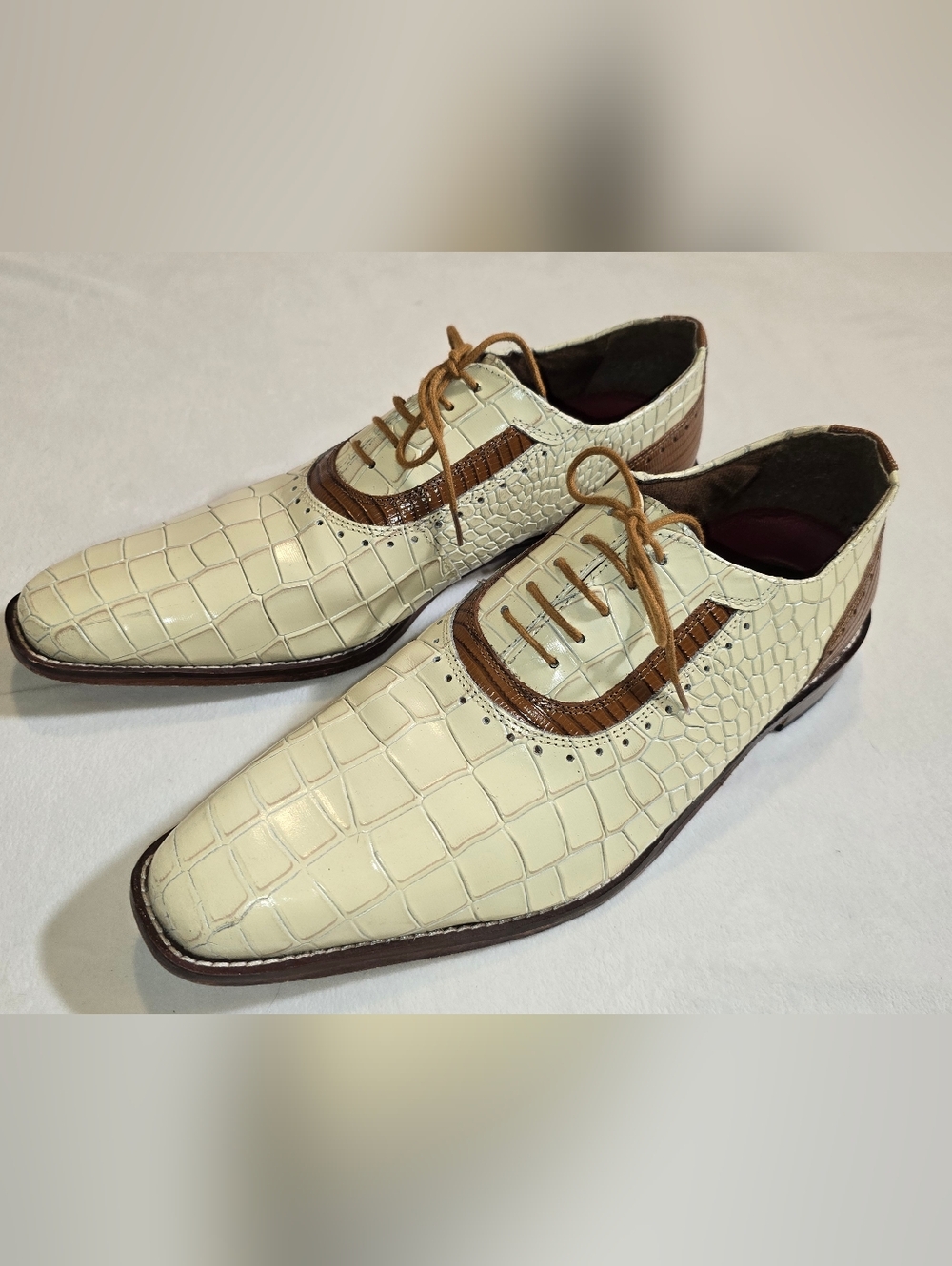 ​Stacy Adams Redzone Dickens Two-Tone Wingtip Oxfords Men's Size 12 Wide